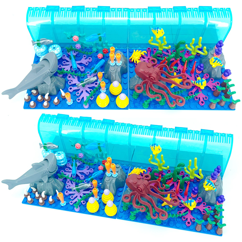 Aquarium Marine World - Compatible With LEGO Aquarium Scene Building