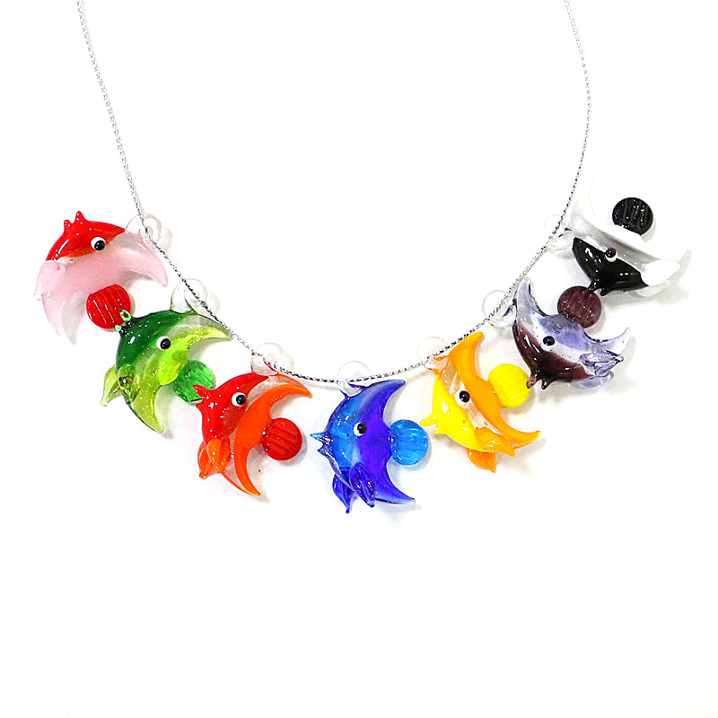 Marine Aquarium & Regional Centre - 2pcs Mini Fish Glass Pendant Cute