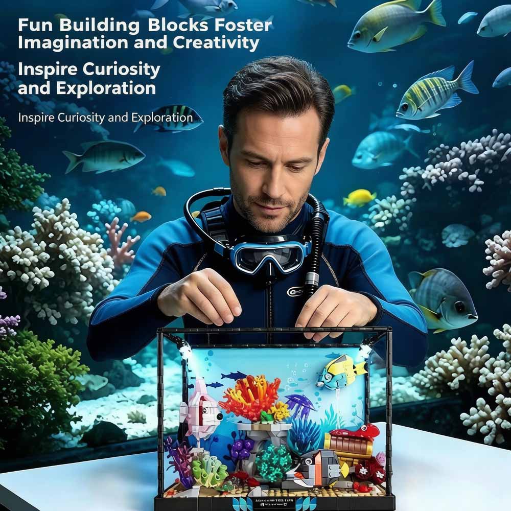 Ocean World Fish Tank Marine L - Aquarium Marine World ulasan dan harga