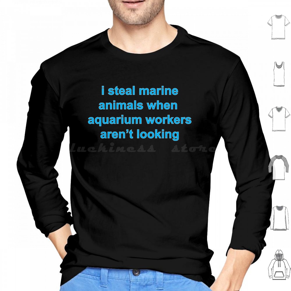 Fishy Shirt Hoodie Cotton Long - Marine Life Aquariums ulasan dan harga