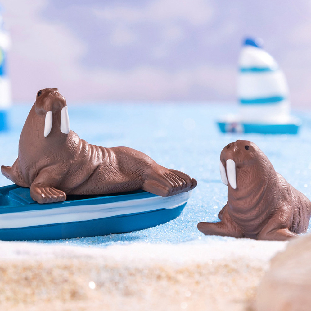 2Pcs Mini Resin Walrus Marine  - Marine Aquarium & Regional Centre ulasan dan harga