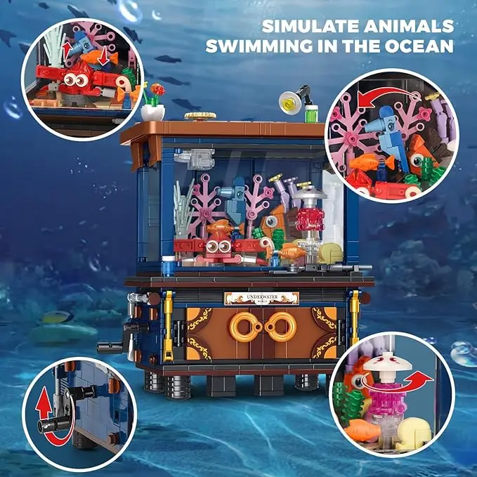 T2153 Aquarium Underwater Worl - Aquarium Marine World ulasan dan harga